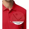 imageMAGCOMSEN Mens Polo Shirts 3 Button Quick Dry Performance Long Sleeve Tactical Shirts Pique Jersey Golf ShirtTomato Red