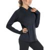 imageMAGCOMSEN Womens Hoodie Shirts UPF 50 UV Protection Long Sleeve Sun Shirt Fishing Hiking Athletic Shirts with Thumb HoleBlack