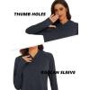 imageMAGCOMSEN Womens Hoodie Shirts UPF 50 UV Protection Long Sleeve Sun Shirt Fishing Hiking Athletic Shirts with Thumb HoleBlack