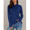 imageMAGCOMSEN Womens Hoodie Shirts UPF 50 UV Protection Long Sleeve Sun Shirt Fishing Hiking Athletic Shirts with Thumb HoleDark Blue