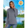 imageMAGCOMSEN Womens Hoodie Shirts UPF 50 UV Protection Long Sleeve Sun Shirt Fishing Hiking Athletic Shirts with Thumb HoleDark Grey
