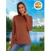 imageMAGCOMSEN Womens Hoodie Shirts UPF 50 UV Protection Long Sleeve Sun Shirt Fishing Hiking Athletic Shirts with Thumb HoleDark Orange