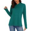 imageMAGCOMSEN Womens Hoodie Shirts UPF 50 UV Protection Long Sleeve Sun Shirt Fishing Hiking Athletic Shirts with Thumb HoleEmerald Green