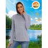 imageMAGCOMSEN Womens Hoodie Shirts UPF 50 UV Protection Long Sleeve Sun Shirt Fishing Hiking Athletic Shirts with Thumb HoleLight Grey