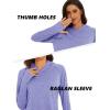 imageMAGCOMSEN Womens Hoodie Shirts UPF 50 UV Protection Long Sleeve Sun Shirt Fishing Hiking Athletic Shirts with Thumb HoleLight Purple