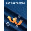 imageMAGCOMSEN Womens Hoodie Shirts UPF 50 UV Protection Long Sleeve Sun Shirt Fishing Hiking Athletic Shirts with Thumb HoleMedium Blue