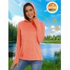 imageMAGCOMSEN Womens Hoodie Shirts UPF 50 UV Protection Long Sleeve Sun Shirt Fishing Hiking Athletic Shirts with Thumb HoleOrange