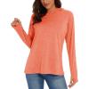 imageMAGCOMSEN Womens Hoodie Shirts UPF 50 UV Protection Long Sleeve Sun Shirt Fishing Hiking Athletic Shirts with Thumb HoleOrange