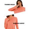 imageMAGCOMSEN Womens Hoodie Shirts UPF 50 UV Protection Long Sleeve Sun Shirt Fishing Hiking Athletic Shirts with Thumb HoleOrange