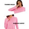 imageMAGCOMSEN Womens Hoodie Shirts UPF 50 UV Protection Long Sleeve Sun Shirt Fishing Hiking Athletic Shirts with Thumb HolePink