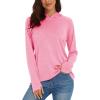 imageMAGCOMSEN Womens Hoodie Shirts UPF 50 UV Protection Long Sleeve Sun Shirt Fishing Hiking Athletic Shirts with Thumb HolePink