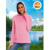 imageMAGCOMSEN Womens Hoodie Shirts UPF 50 UV Protection Long Sleeve Sun Shirt Fishing Hiking Athletic Shirts with Thumb HolePink