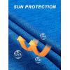 imageMAGCOMSEN Womens Hoodie Shirts UPF 50 UV Protection Long Sleeve Sun Shirt Fishing Hiking Athletic Shirts with Thumb HoleSea Blue