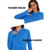 imageMAGCOMSEN Womens Hoodie Shirts UPF 50 UV Protection Long Sleeve Sun Shirt Fishing Hiking Athletic Shirts with Thumb HoleSea Blue