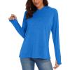 imageMAGCOMSEN Womens Hoodie Shirts UPF 50 UV Protection Long Sleeve Sun Shirt Fishing Hiking Athletic Shirts with Thumb HoleSea Blue