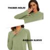 imageMAGCOMSEN Womens Hoodie Shirts UPF 50 UV Protection Long Sleeve Sun Shirt Fishing Hiking Athletic Shirts with Thumb HoleWheat Green