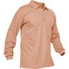 imageMAGCOMSEN Mens Polo Shirts 3 Button Quick Dry Performance Long Sleeve Tactical Shirts Pique Jersey Golf ShirtApricot