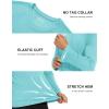 imageMAGCOMSEN Mens Long Sleeve Shirts UPF 50 UV Sun Protection Athletic Shirts for Hiking Running Workout Rash GuardAqua Blue