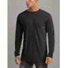 imageMAGCOMSEN Mens Long Sleeve Shirts UPF 50 UV Sun Protection Athletic Shirts for Hiking Running Workout Rash GuardBlack