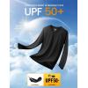 imageMAGCOMSEN Mens Long Sleeve Shirts UPF 50 UV Sun Protection Athletic Shirts for Hiking Running Workout Rash GuardBlack