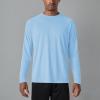 imageMAGCOMSEN Mens Long Sleeve Shirts UPF 50 UV Sun Protection Athletic Shirts for Hiking Running Workout Rash GuardBlue