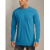 imageMAGCOMSEN Mens Long Sleeve Shirts UPF 50 UV Sun Protection Athletic Shirts for Hiking Running Workout Rash GuardBlue Green