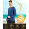 imageMAGCOMSEN Mens Long Sleeve Shirts UPF 50 UV Sun Protection Athletic Shirts for Hiking Running Workout Rash GuardBlue Grey
