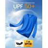 imageMAGCOMSEN Mens Long Sleeve Shirts UPF 50 UV Sun Protection Athletic Shirts for Hiking Running Workout Rash GuardBright Blue