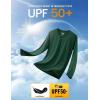 imageMAGCOMSEN Mens Long Sleeve Shirts UPF 50 UV Sun Protection Athletic Shirts for Hiking Running Workout Rash GuardDark Green