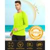 imageMAGCOMSEN Mens Long Sleeve Shirts UPF 50 UV Sun Protection Athletic Shirts for Hiking Running Workout Rash GuardFluorescent Green