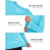 imageMAGCOMSEN Mens Long Sleeve Shirts UPF 50 UV Sun Protection Athletic Shirts for Hiking Running Workout Rash GuardIce Blue