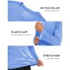imageMAGCOMSEN Mens Long Sleeve Shirts UPF 50 UV Sun Protection Athletic Shirts for Hiking Running Workout Rash GuardLight Blue