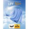 imageMAGCOMSEN Mens Long Sleeve Shirts UPF 50 UV Sun Protection Athletic Shirts for Hiking Running Workout Rash GuardLight Blue