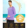 imageMAGCOMSEN Mens Long Sleeve Shirts UPF 50 UV Sun Protection Athletic Shirts for Hiking Running Workout Rash GuardLight Purple