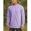 imageMAGCOMSEN Mens Long Sleeve Shirts UPF 50 UV Sun Protection Athletic Shirts for Hiking Running Workout Rash GuardLight Purple
