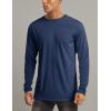 imageMAGCOMSEN Mens Long Sleeve Shirts UPF 50 UV Sun Protection Athletic Shirts for Hiking Running Workout Rash GuardNavy
