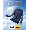 imageMAGCOMSEN Mens Long Sleeve Shirts UPF 50 UV Sun Protection Athletic Shirts for Hiking Running Workout Rash GuardNavy