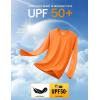 imageMAGCOMSEN Mens Long Sleeve Shirts UPF 50 UV Sun Protection Athletic Shirts for Hiking Running Workout Rash GuardOrange