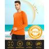imageMAGCOMSEN Mens Long Sleeve Shirts UPF 50 UV Sun Protection Athletic Shirts for Hiking Running Workout Rash GuardOrange