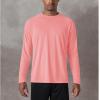 imageMAGCOMSEN Mens Long Sleeve Shirts UPF 50 UV Sun Protection Athletic Shirts for Hiking Running Workout Rash GuardWatermelon Red