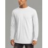 imageMAGCOMSEN Mens Long Sleeve Shirts UPF 50 UV Sun Protection Athletic Shirts for Hiking Running Workout Rash GuardWhite