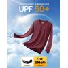 imageMAGCOMSEN Mens Long Sleeve Shirts UPF 50 UV Sun Protection Athletic Shirts for Hiking Running Workout Rash GuardWine