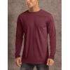 imageMAGCOMSEN Mens Long Sleeve Shirts UPF 50 UV Sun Protection Athletic Shirts for Hiking Running Workout Rash GuardWine
