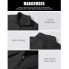 imageMAGCOMSEN Mens Quarter Zip Pullover Long Sleeve Sweatshirts Fleece Lined Golf Pullover Thermal Gym Workout TopsBlack