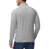 imageMAGCOMSEN Mens Quarter Zip Pullover Long Sleeve Sweatshirts Fleece Lined Golf Pullover Thermal Gym Workout TopsLight Grey
