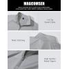 imageMAGCOMSEN Mens Quarter Zip Pullover Long Sleeve Sweatshirts Fleece Lined Golf Pullover Thermal Gym Workout TopsLight Grey