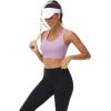 imageMAGCOMSEN Womens Sports Bras Cross Back Wireless Padded Bra Wide Strap Low Impact MoistureWicking for Workout Gym YogaGrey Purple