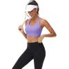 imageMAGCOMSEN Womens Sports Bras Cross Back Wireless Padded Bra Wide Strap Low Impact MoistureWicking for Workout Gym YogaLight Purple