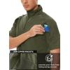 imageMAGCOMSEN Mens Tactical Military Shirts 14 Zip Short Sleeve Slim Fit Camo ShirtArmy Green