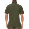 imageMAGCOMSEN Mens Tactical Military Shirts 14 Zip Short Sleeve Slim Fit Camo ShirtArmy Green